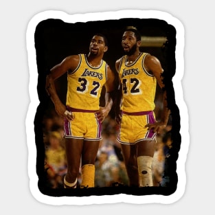 Magic Johnson and James Worthy, 1984 Sticker